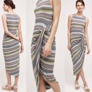Bailey 44 Grey/Multi Striped Sleeveless Midi Dress